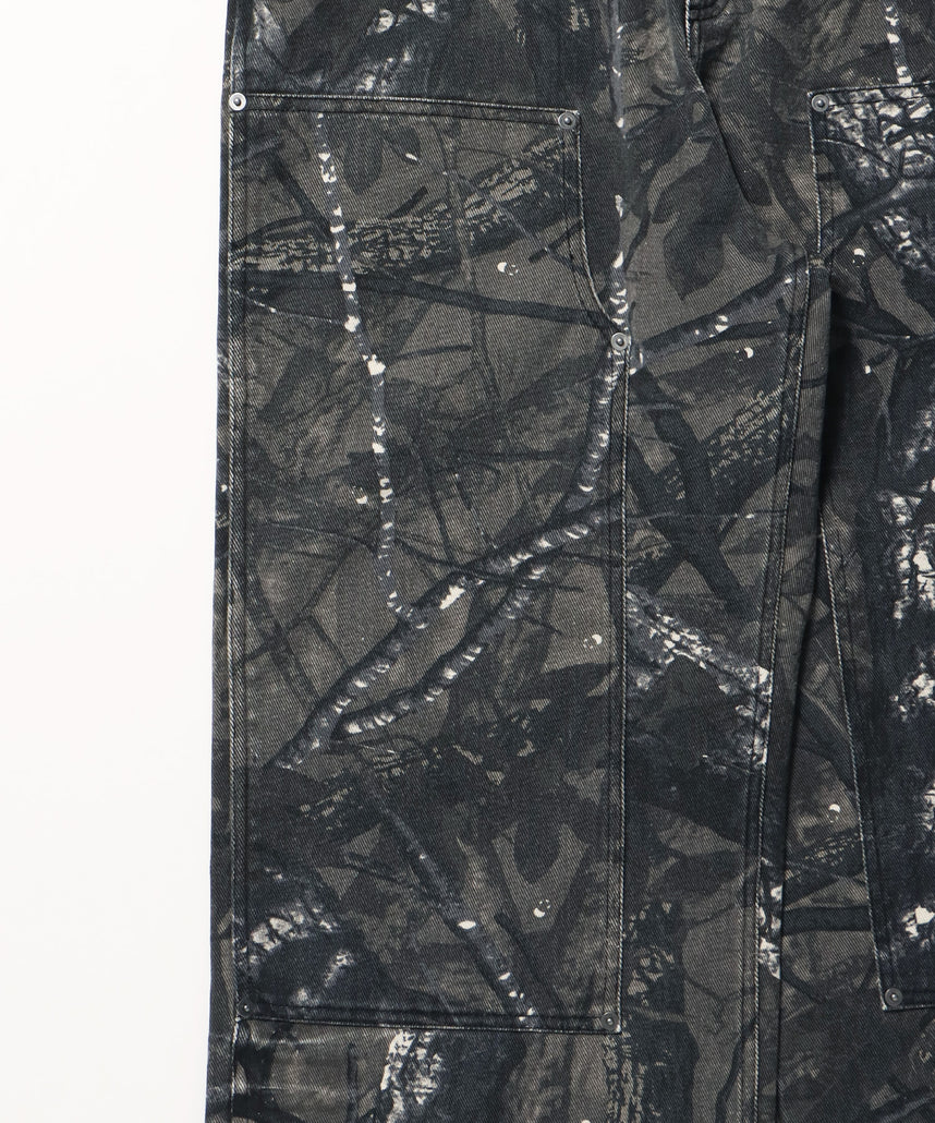 sqnz double knee pants / パンツ カモ リアルツリー ダブルニー 刺繍 柄81