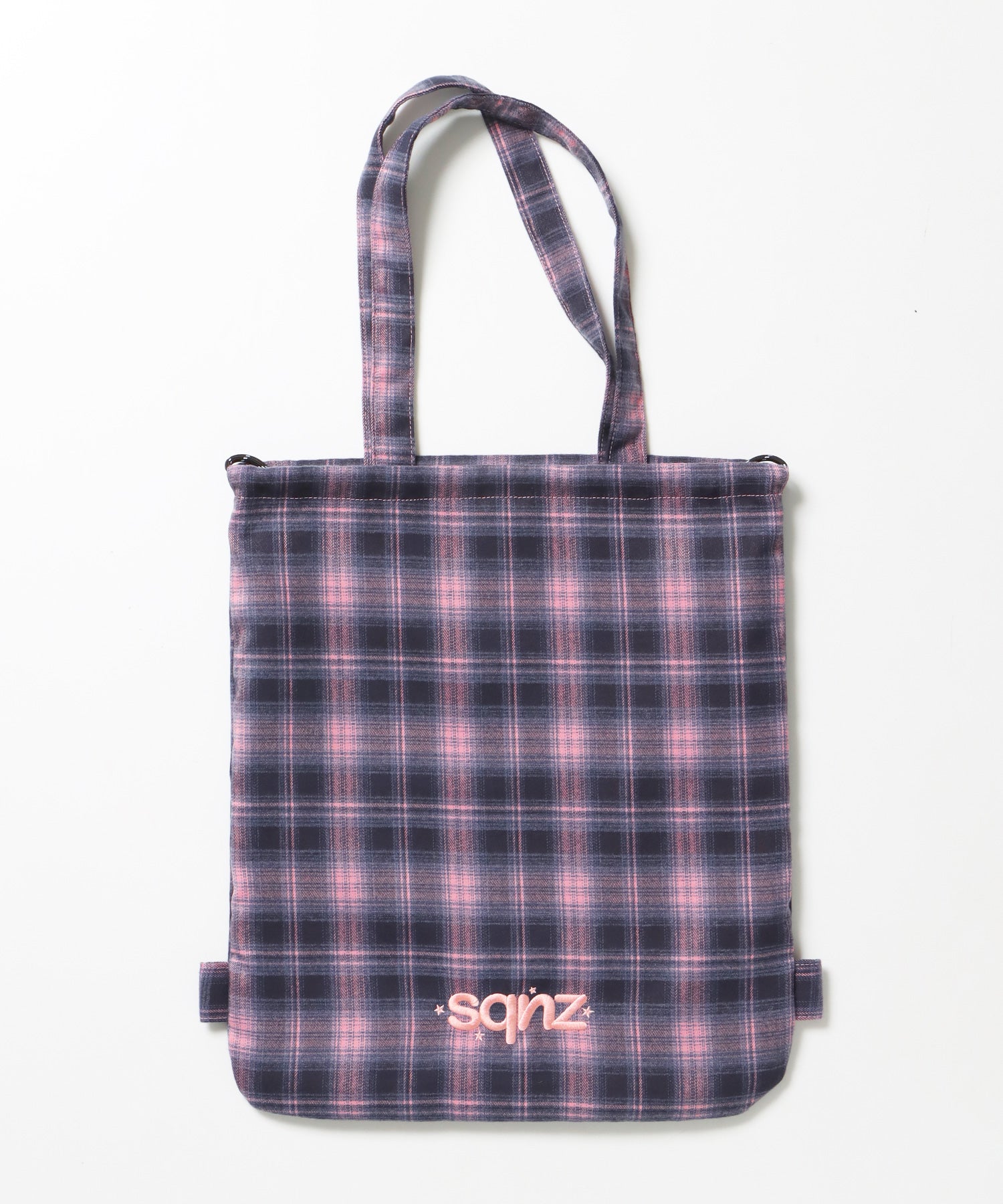 ≪予約商品≫sqnz dairy 2way knapsack / ナップサック トートバック 2WAY チェック ピンク