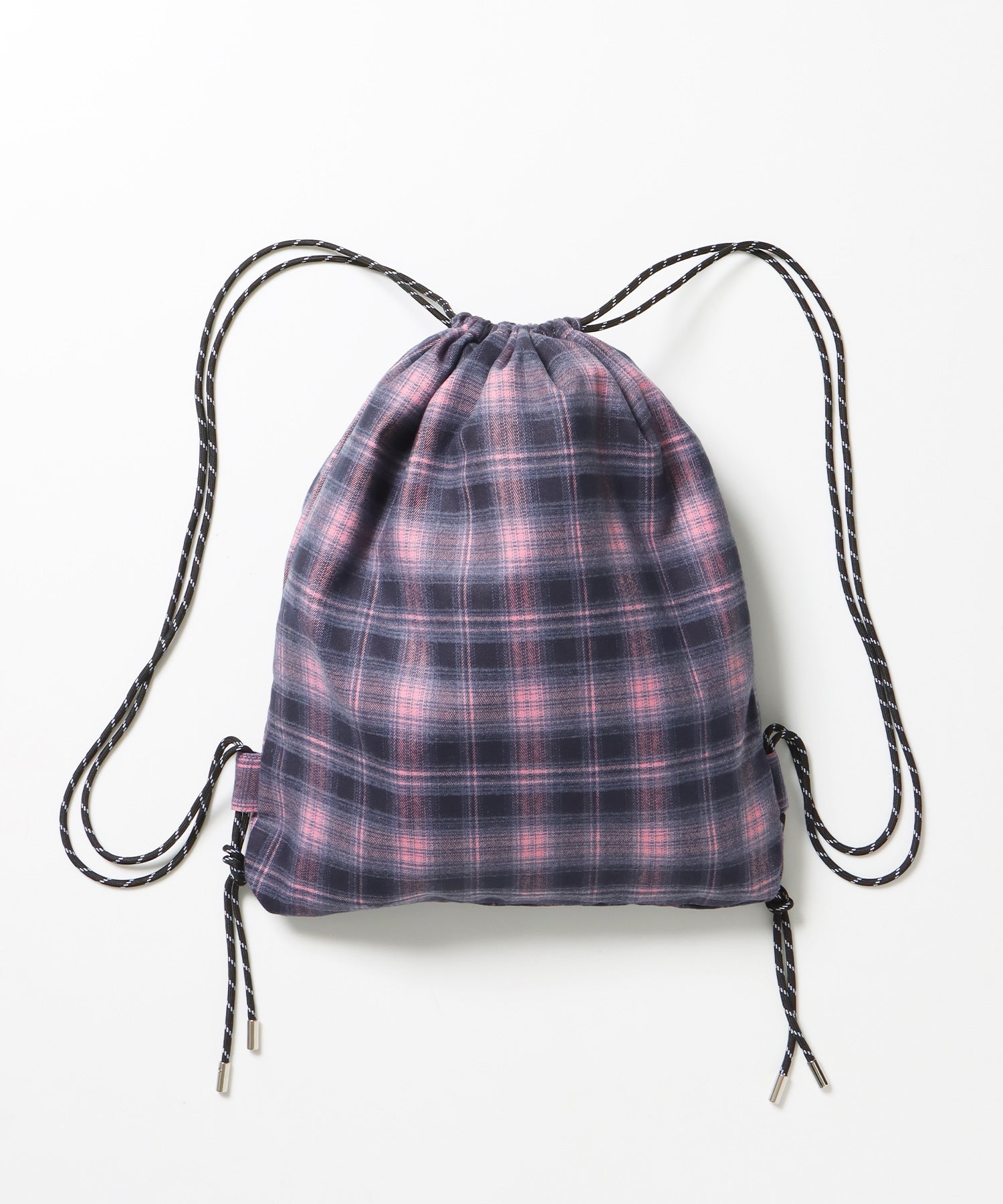 ≪予約商品≫sqnz dairy 2way knapsack / ナップサック トートバック 2WAY チェック ピンク