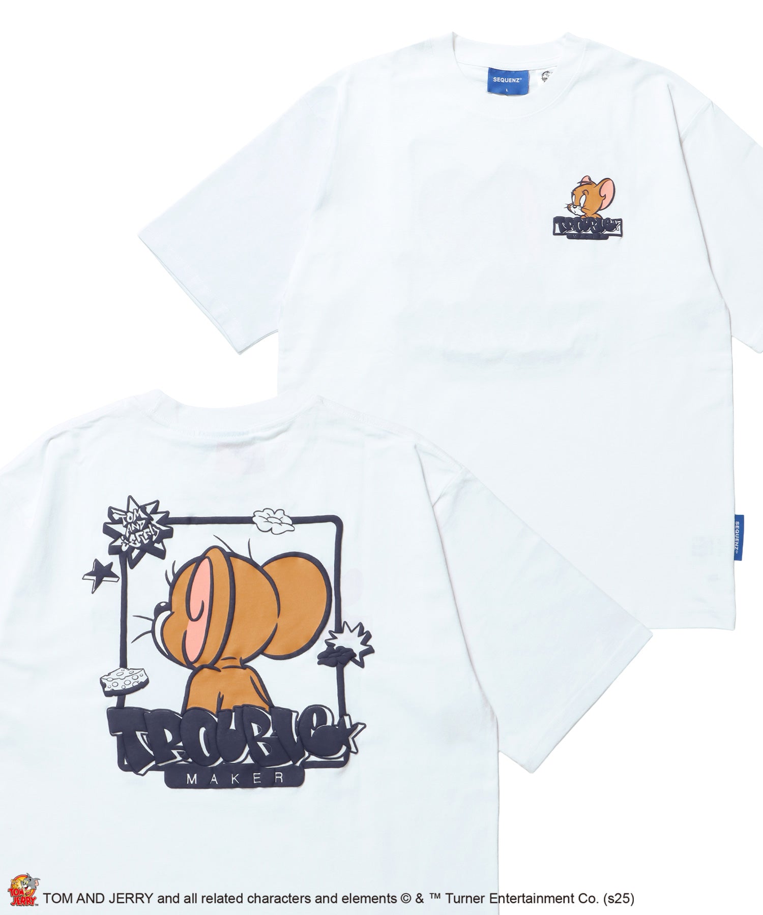 TJ BACK STYLE POP TEE / トムとジェリー Tシャツ 半袖 クルーネック ワンポイント 柄01