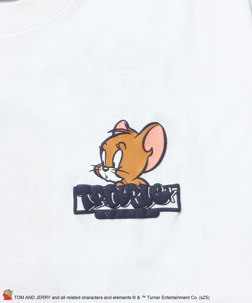TJ BACK STYLE POP TEE / トムとジェリー Tシャツ 半袖 クルーネック ワンポイント 柄01