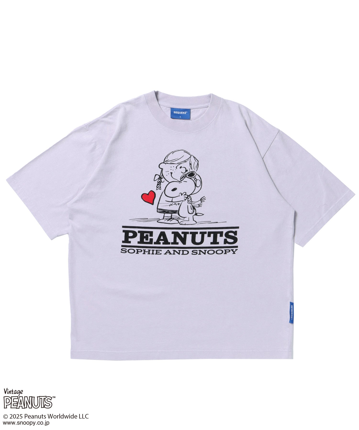 TP VINTAGE HEARTFUL S/S TEE / スヌーピー ピーナッツ Tシャツ 半袖 クルーネック ラベンダー