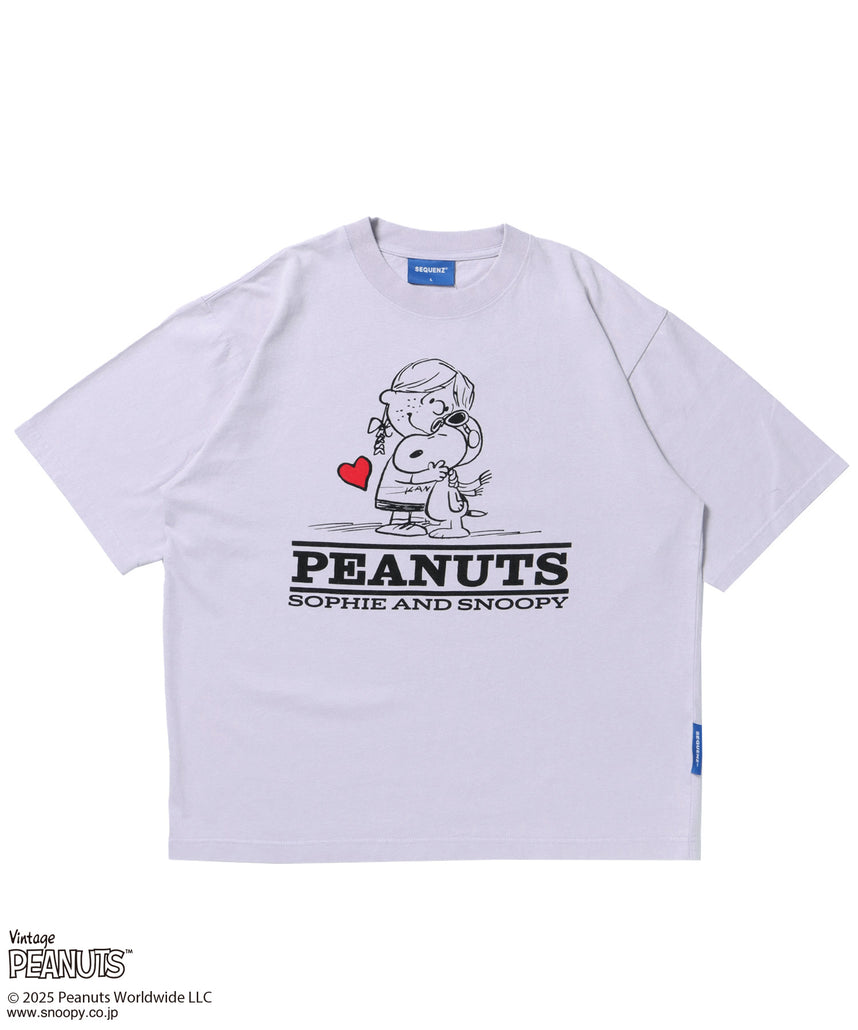 TP VINTAGE HEARTFUL S/S TEE / スヌーピー ピーナッツ Tシャツ 半袖 クルーネック ラベンダー