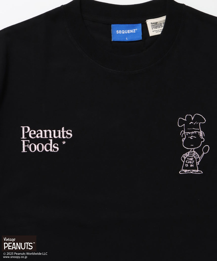 TP SOUVENIR S/S TEE / スヌーピー ピーナッツ Tシャツ 半袖 クルーネック ワンポイント 刺繍 ブラック