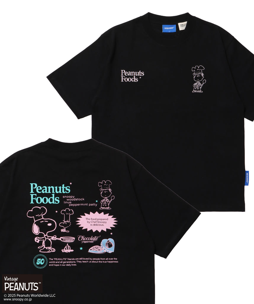 TP SOUVENIR S/S TEE / スヌーピー ピーナッツ Tシャツ 半袖 クルーネック ワンポイント 刺繍 ブラック