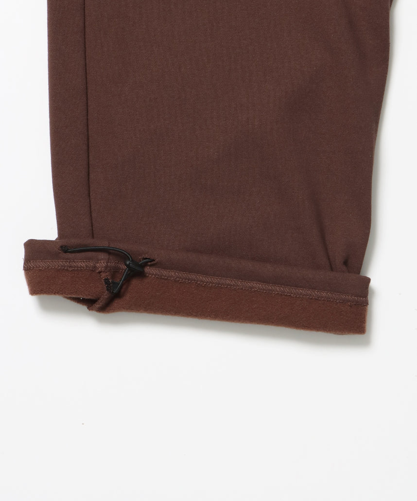 CROSS RHINE STONE SWEAT PANTS / ラインストーン クロス スウェットパンツ ドローコード 裏起毛 【セットアップ】 モカ