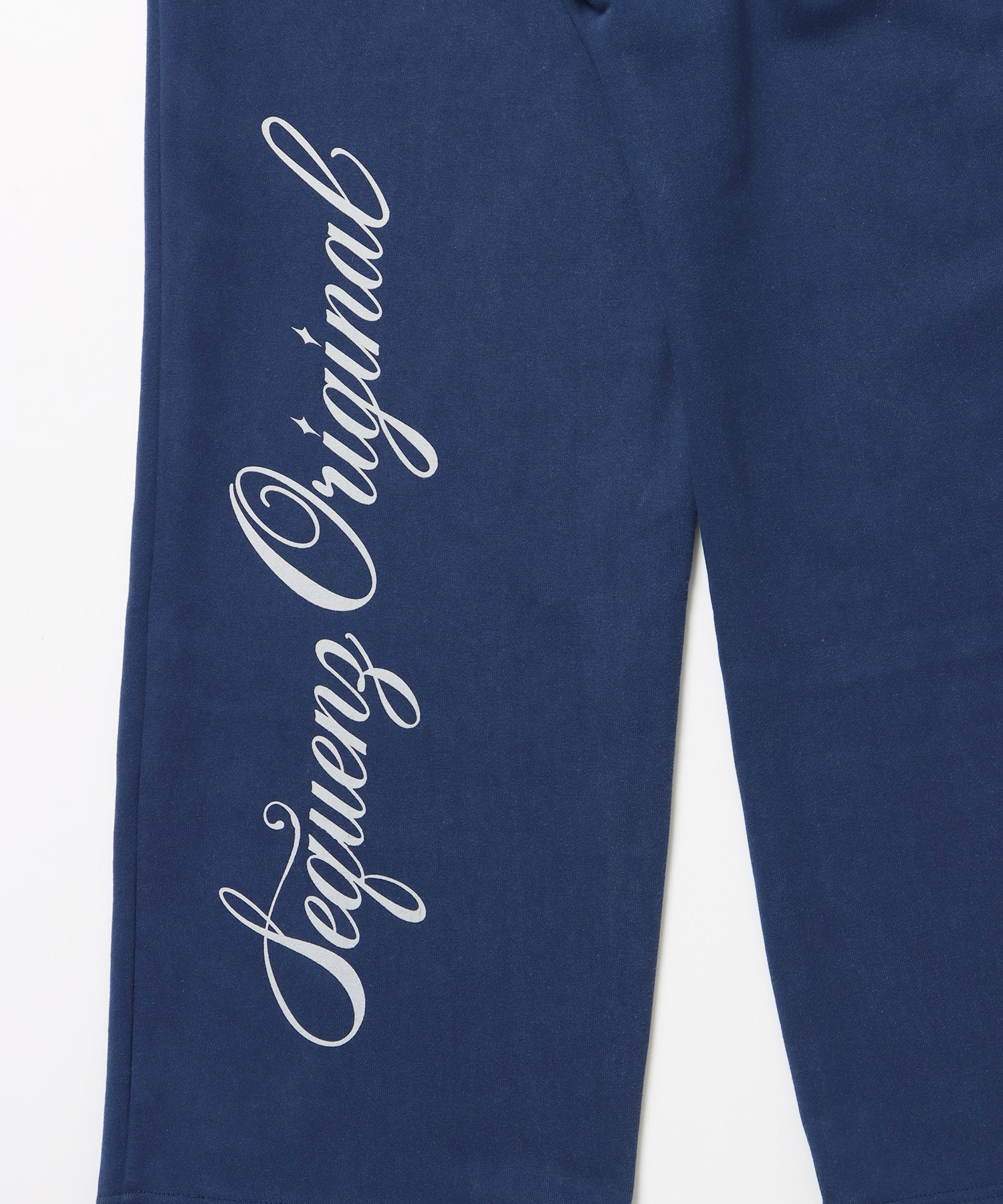 CROSS RHINE STONE SWEAT PANTS / ラインストーン クロス スウェットパンツ ドローコード 裏起毛 【セットアップ】 ダークネイビー
