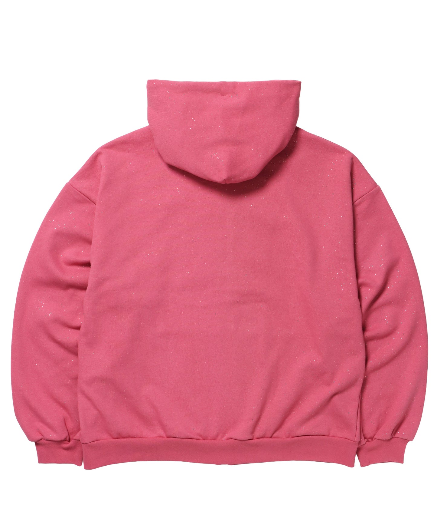SQNZ LOGO GLITTER ZIP P/K / グリッター ジップパーカー ラメプリント ダブルジップ 裏起毛 【セットアップ着用可】 ピンク