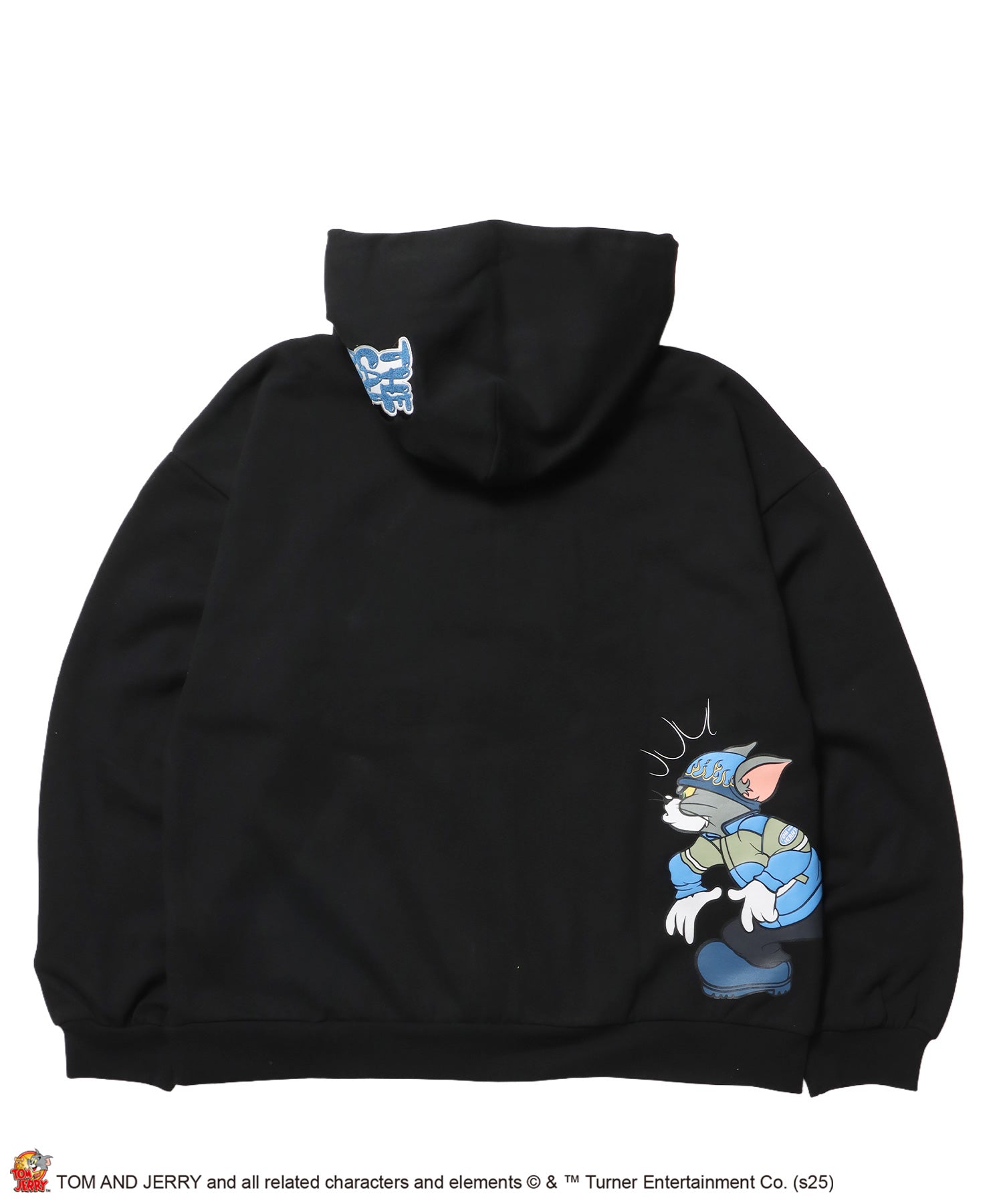 TJ O.G LOGO ZIP PK / トムとジェリー パーカー ジップ 刺繍 プリント ワッペン ブラック