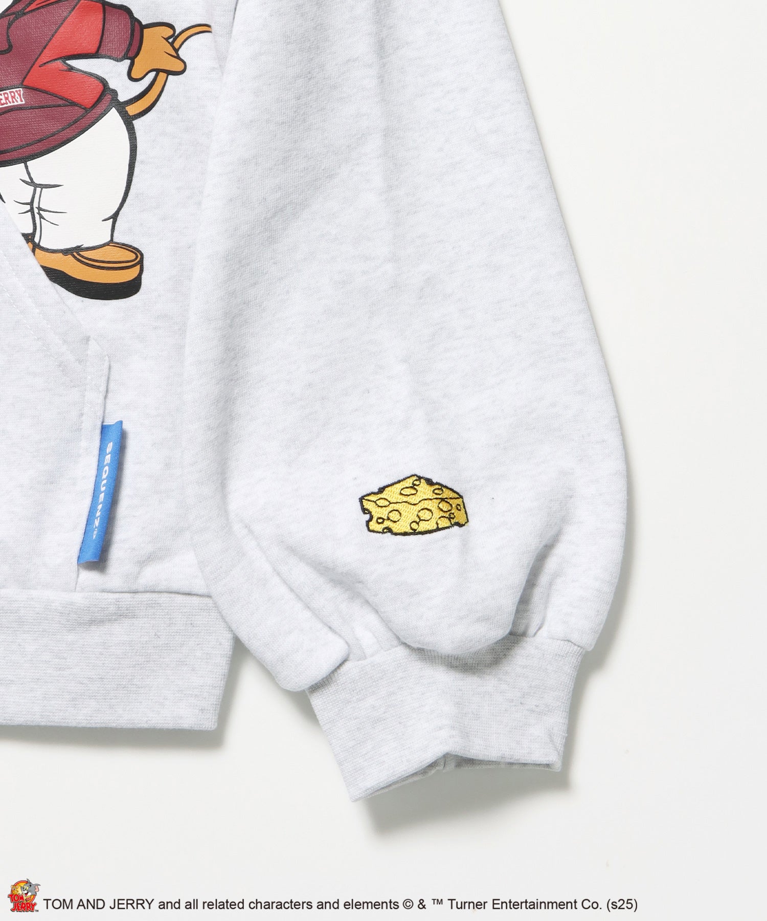 TJ O.G LOGO ZIP PK / トムとジェリー パーカー ジップ 刺繍 プリント ワッペン アッシュグレー