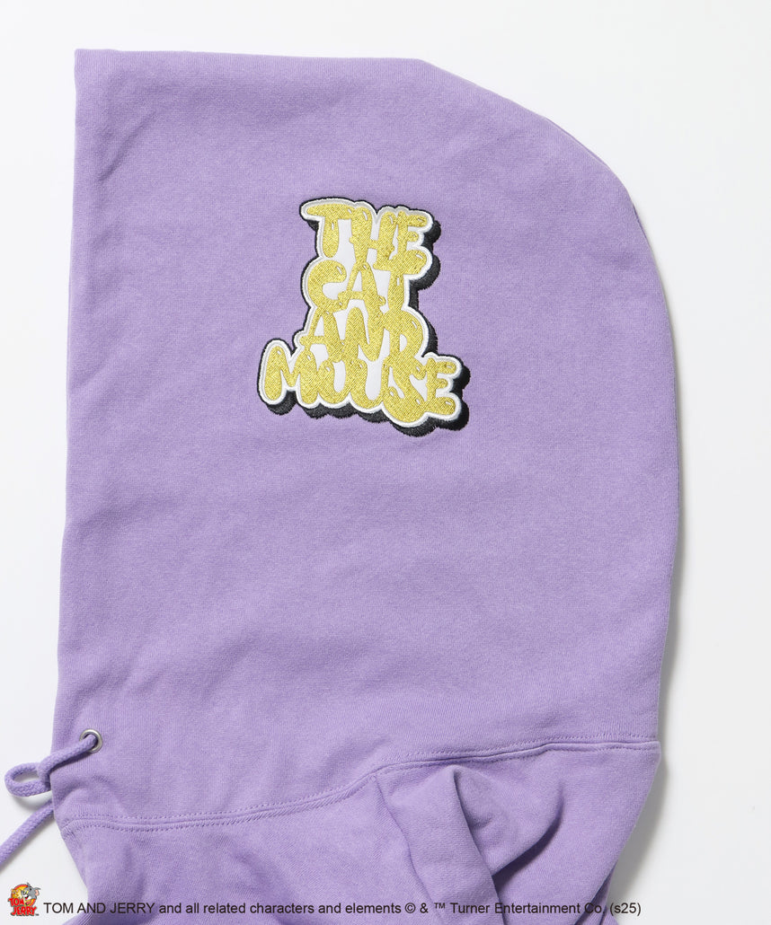 TJ O.G LOGO ZIP PK / トムとジェリー パーカー ジップ 刺繍 プリント ワッペン ラベンダー