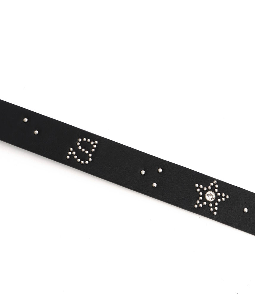 SEQUENZ RHINE STONE BELT MEN / ベルト スタッズ ストーン リアルツリー レオパード メンズ 雑貨 ブラック