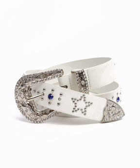 SEQUENZ RHINE STONE BELT LADIES / ベルト スタッズ ストーン リアルツリー レオパード レディース 雑貨 ホワイト