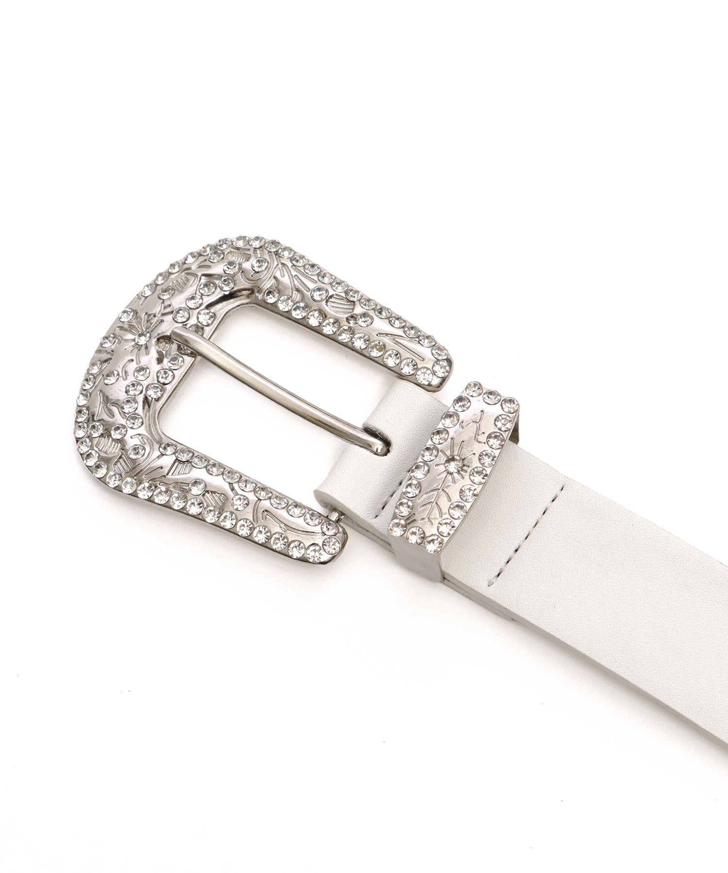 SEQUENZ RHINE STONE BELT LADIES / ベルト スタッズ ストーン リアルツリー レオパード レディース 雑貨 ホワイト