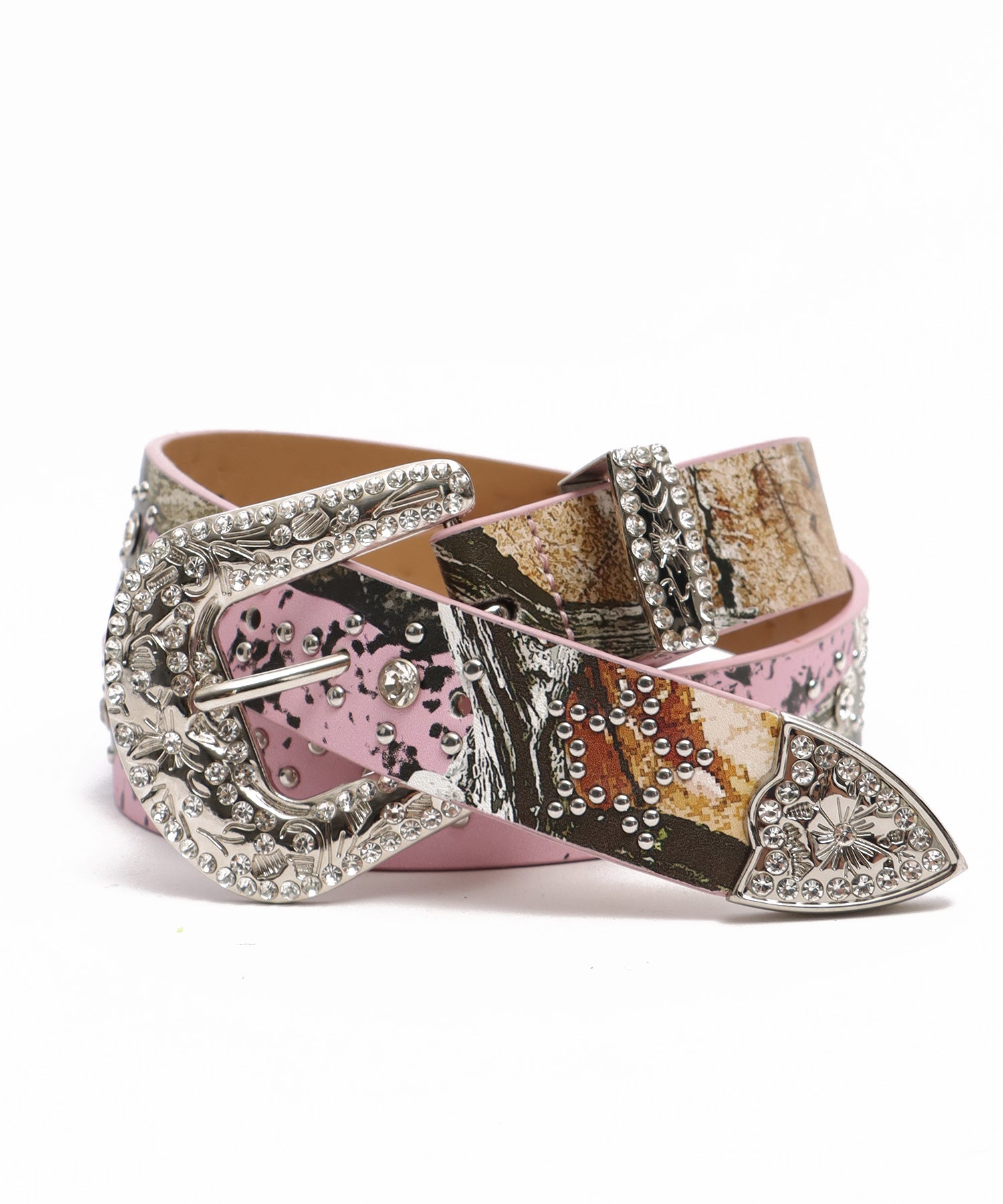 SEQUENZ RHINE STONE BELT LADIES / ベルト スタッズ ストーン リアルツリー レオパード レディース 雑貨 柄80