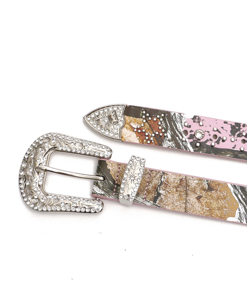 SEQUENZ RHINE STONE BELT LADIES / ベルト スタッズ ストーン リアルツリー レオパード レディース 雑貨 柄80