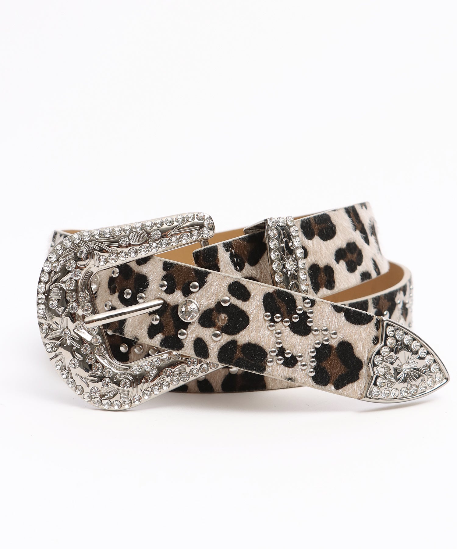 SEQUENZ RHINE STONE BELT LADIES / ベルト スタッズ ストーン リアルツリー レオパード レディース 雑貨 柄81