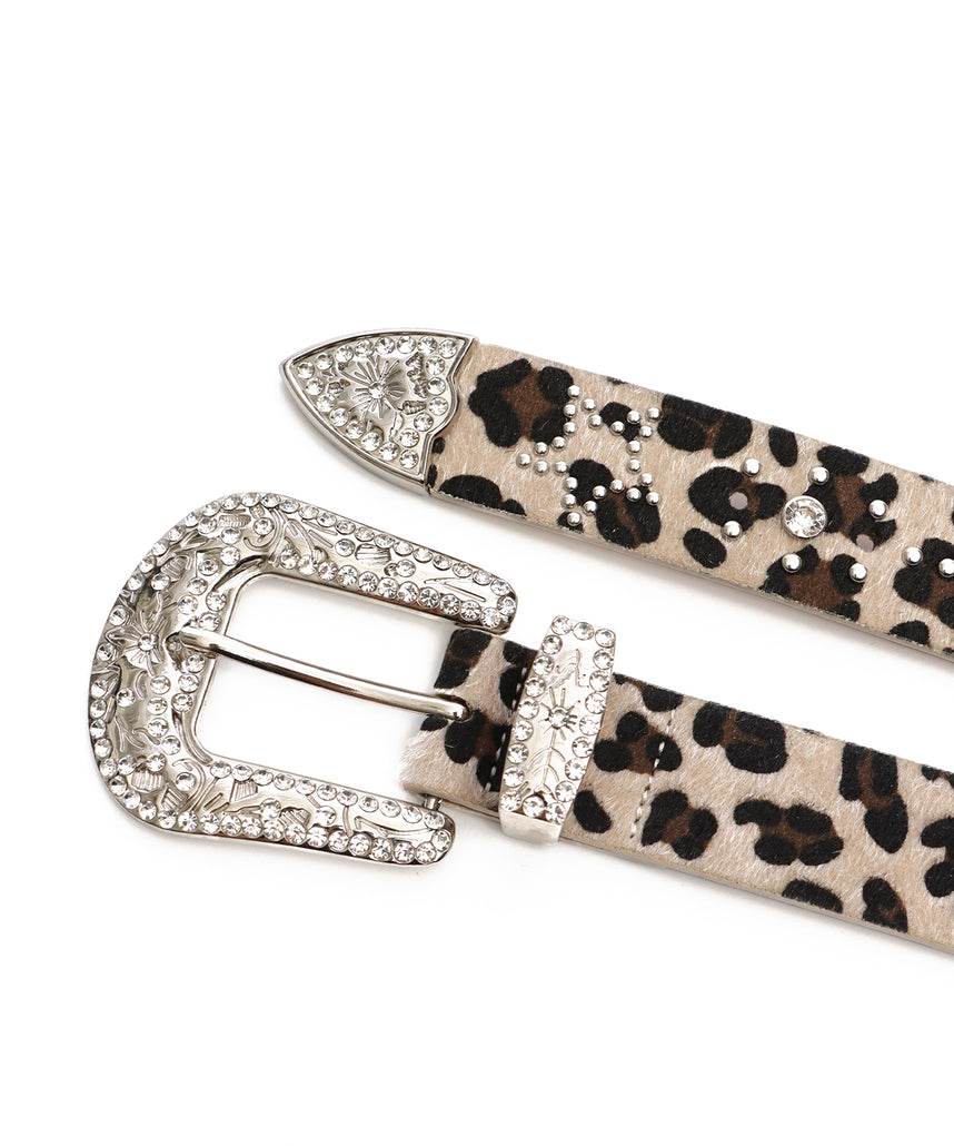 SEQUENZ RHINE STONE BELT LADIES / ベルト スタッズ ストーン リアルツリー レオパード レディース 雑貨 柄81