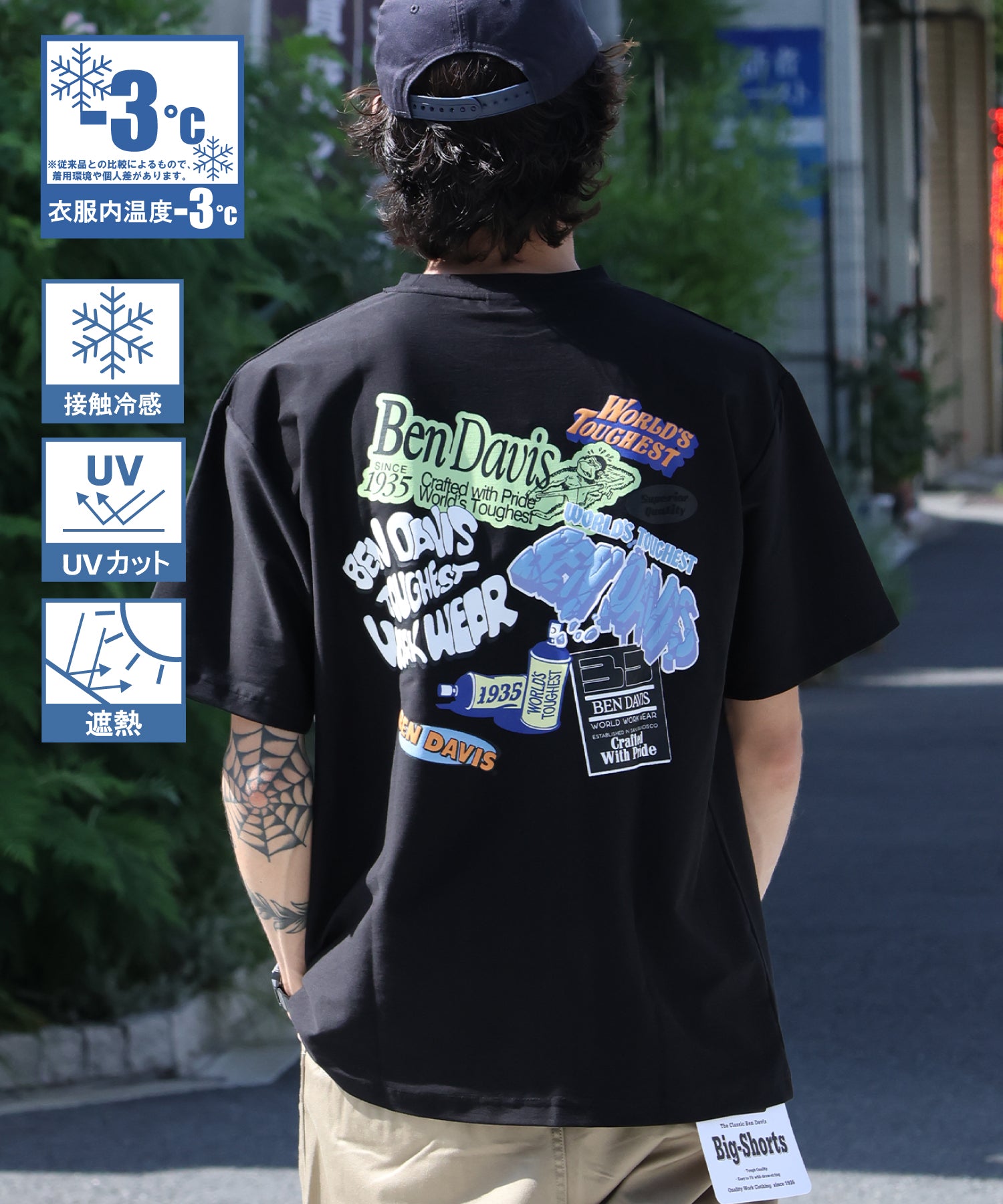 リピーター様 1919様 記念グッズ BEN DAVIS（ベンデイビス）】COOLER FRIDGE DOOR TEE / 半袖 接触冷感