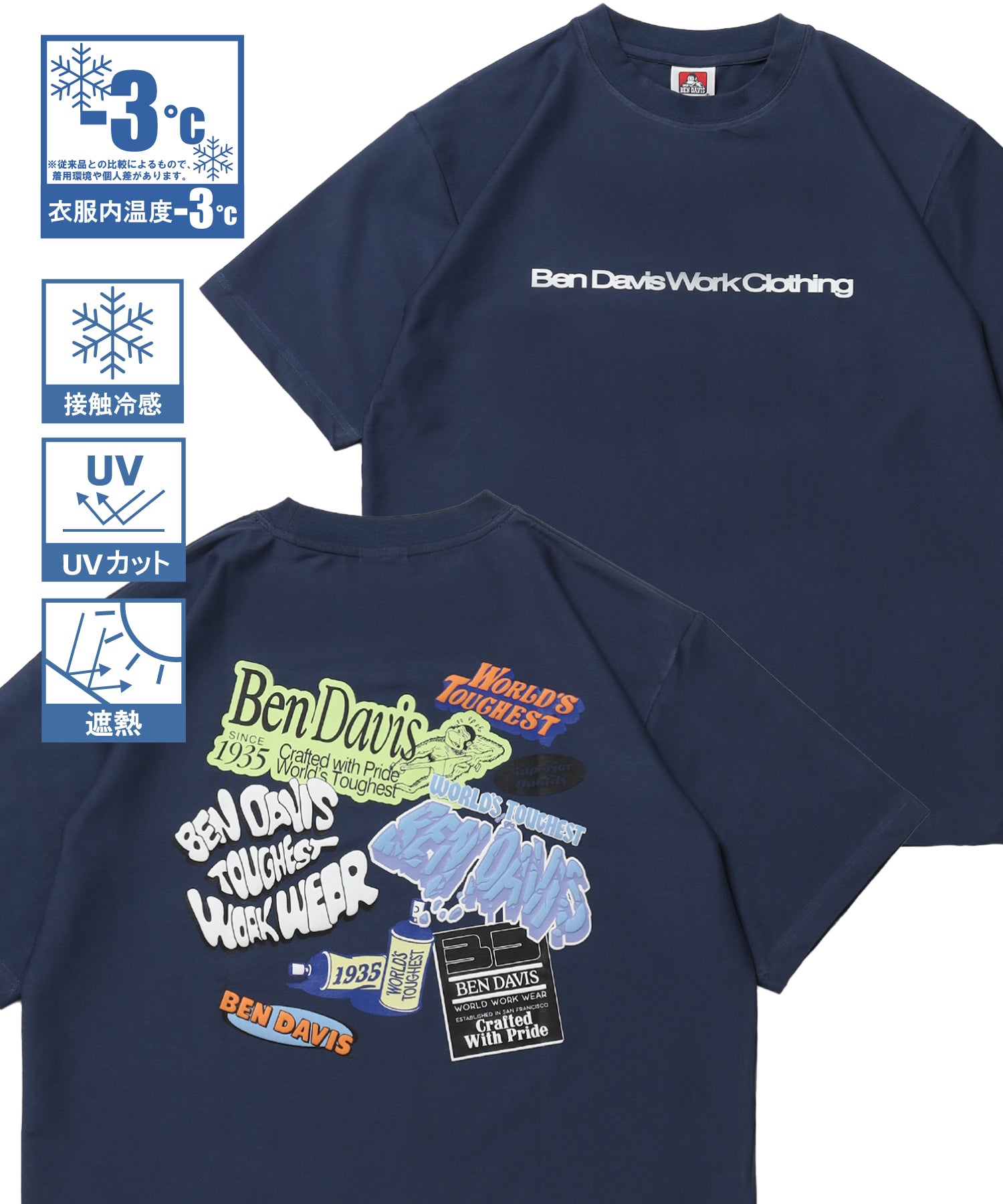 BEN DAVIS（ベンデイビス）】COOLER FRIDGE DOOR TEE / 半袖 接触冷感