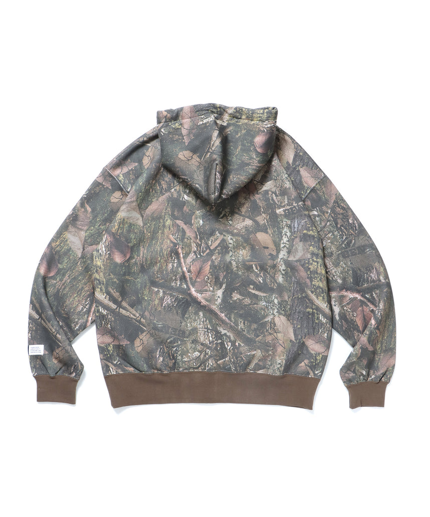 THOSE DAYS ZIP HOODIE / リアルツリー オーバーサイズ 裏起毛 パーカー ジップ フード 柄80