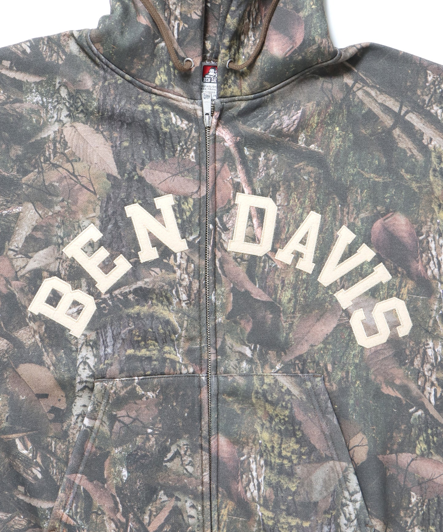 THOSE DAYS ZIP HOODIE / リアルツリー オーバーサイズ 裏起毛 パーカー ジップ フード 柄80