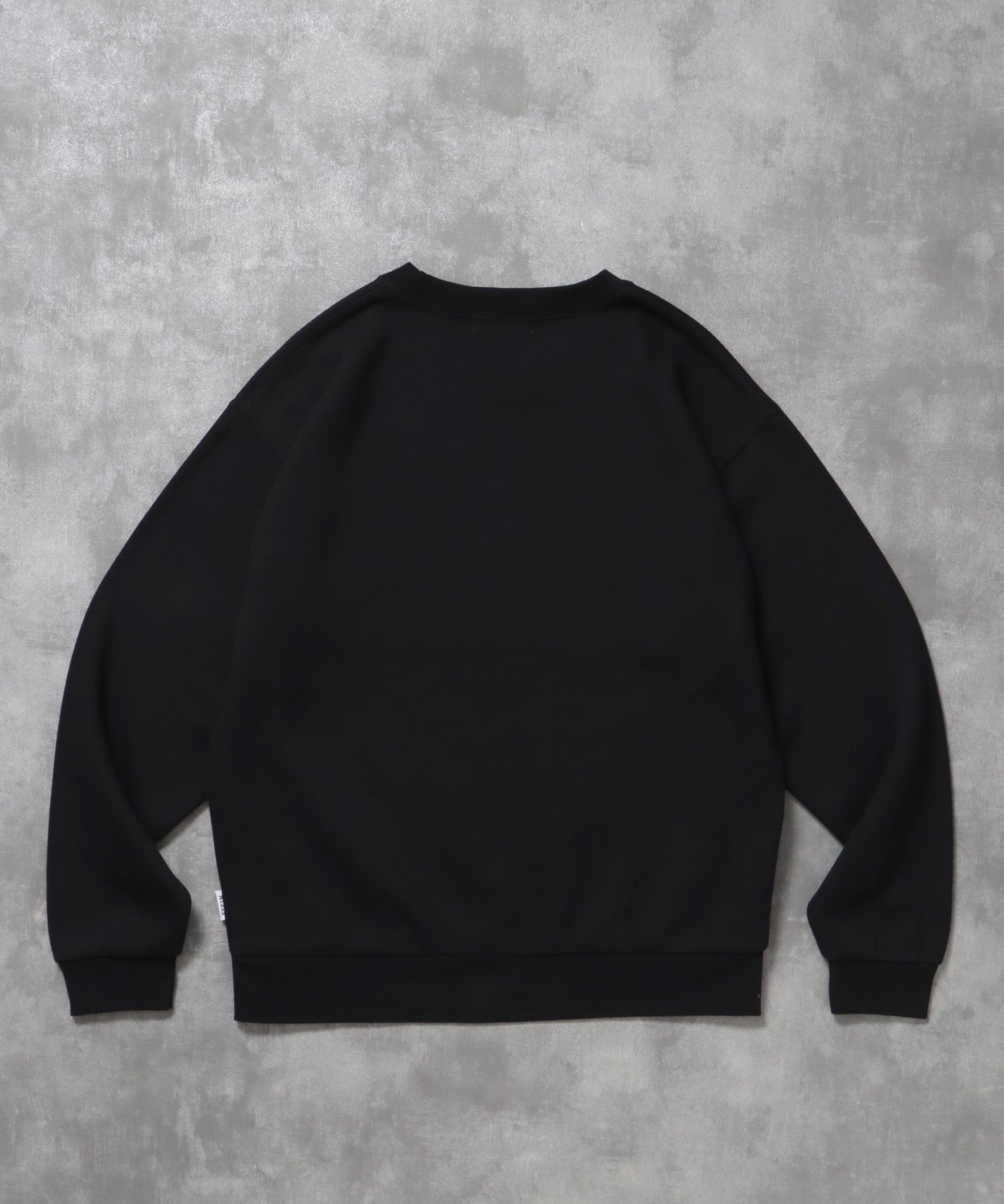 ヘビーウエイトぼかしアートスウェット / 裏起毛 スウェット クルーネック アート プリント ブラック