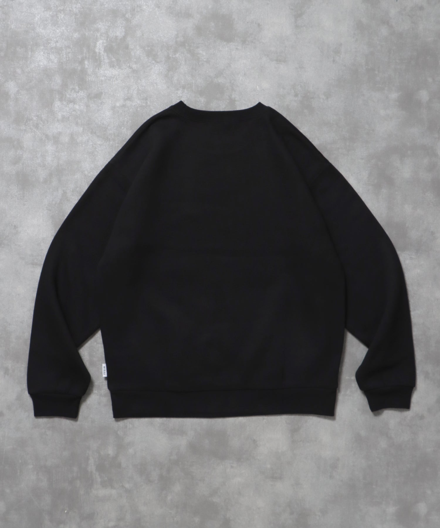 ヘビーウエイトメッセージスウェット / 裏起毛 スウェット クルーネック ワンポイント プリント ブラック