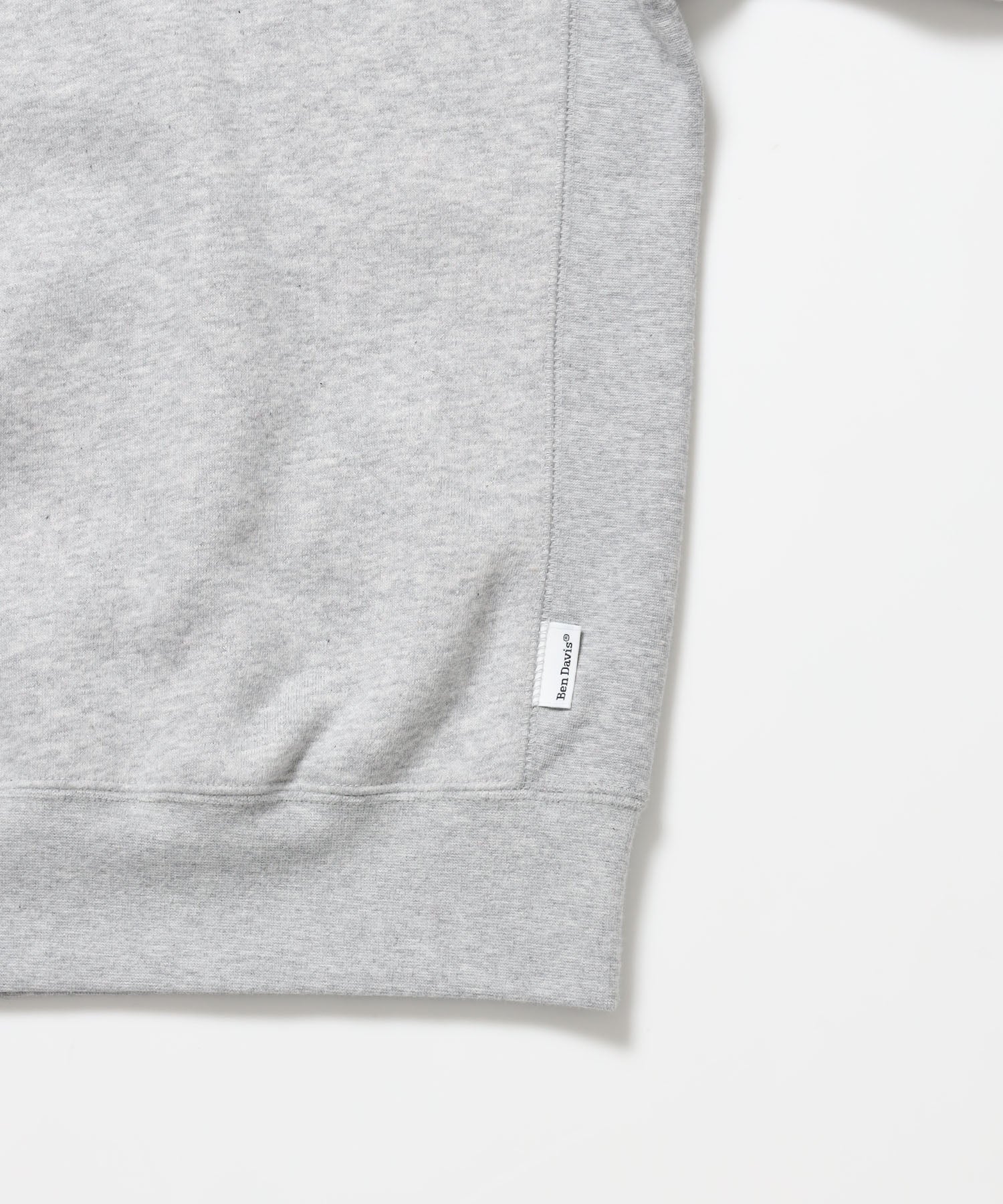 BD SWEAT CREW / スウェット クルーネック 裏起毛 ワンポイント刺繍 リサイズ ユニセックス グレー