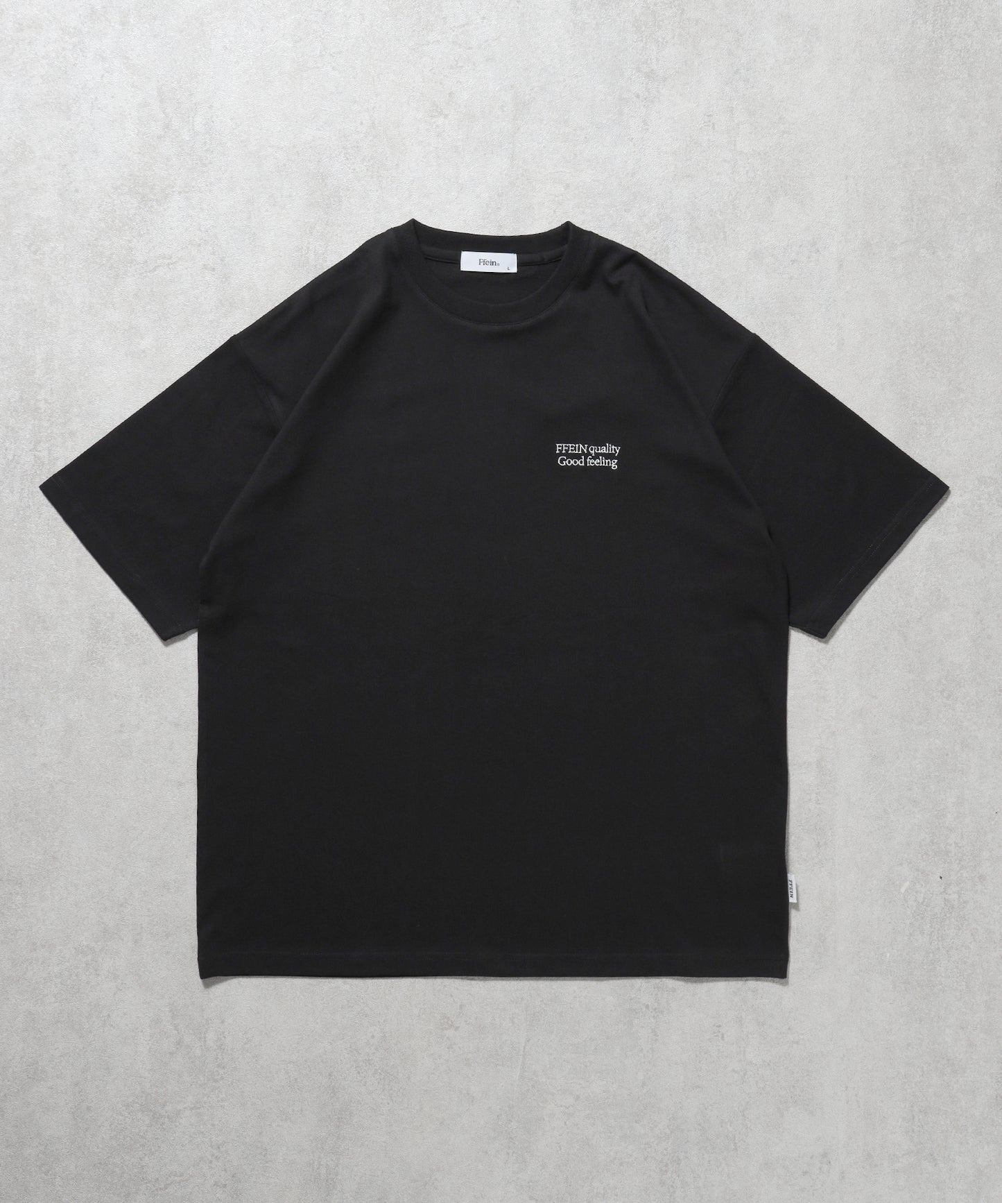 ワンポイントロゴ刺繍 TEE ブラック