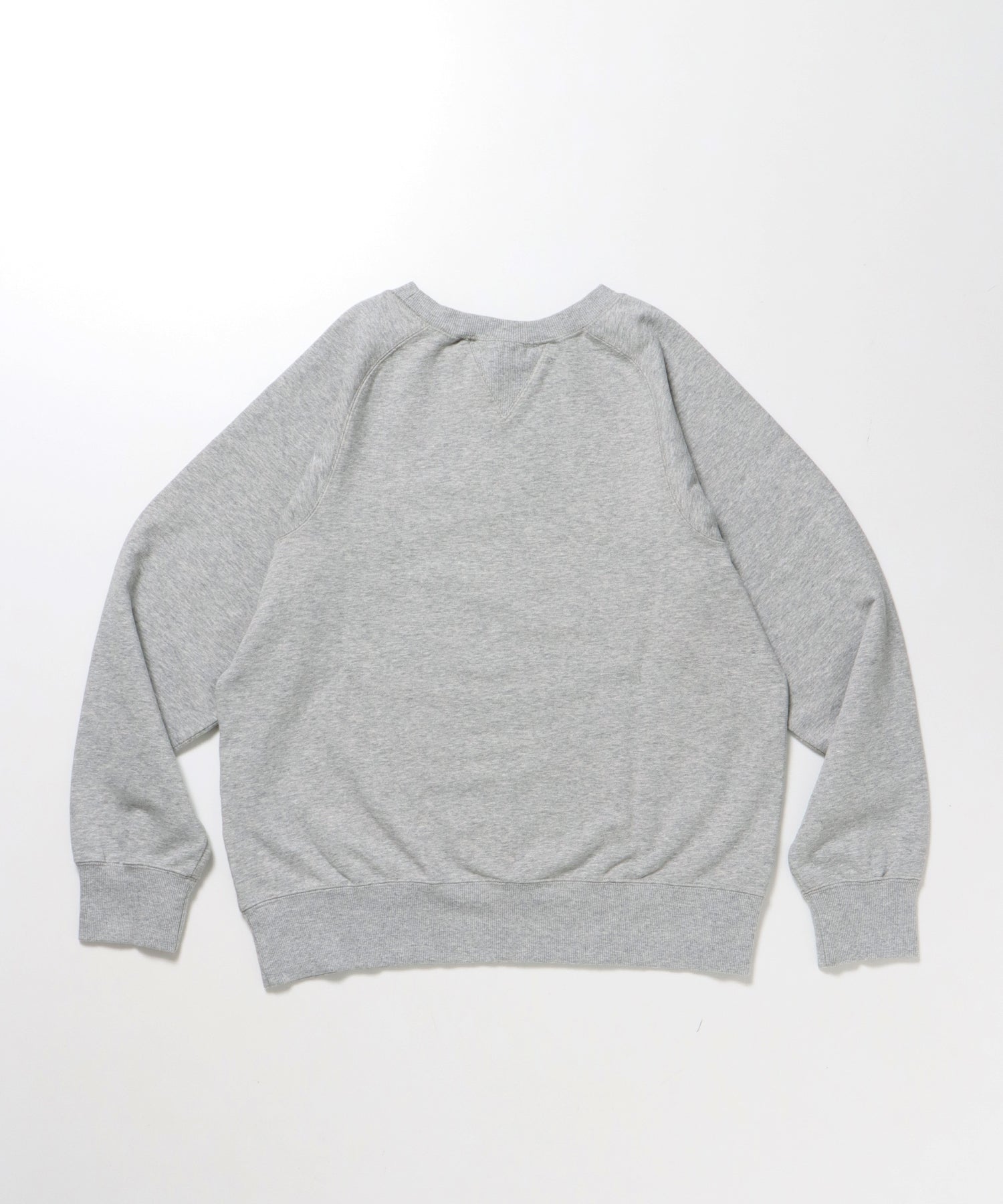 70'S FIT F-SLEEVE CREW / 加工 裏起毛 クルーネック スウェット ラグラン 短丈 裏毛 グレー