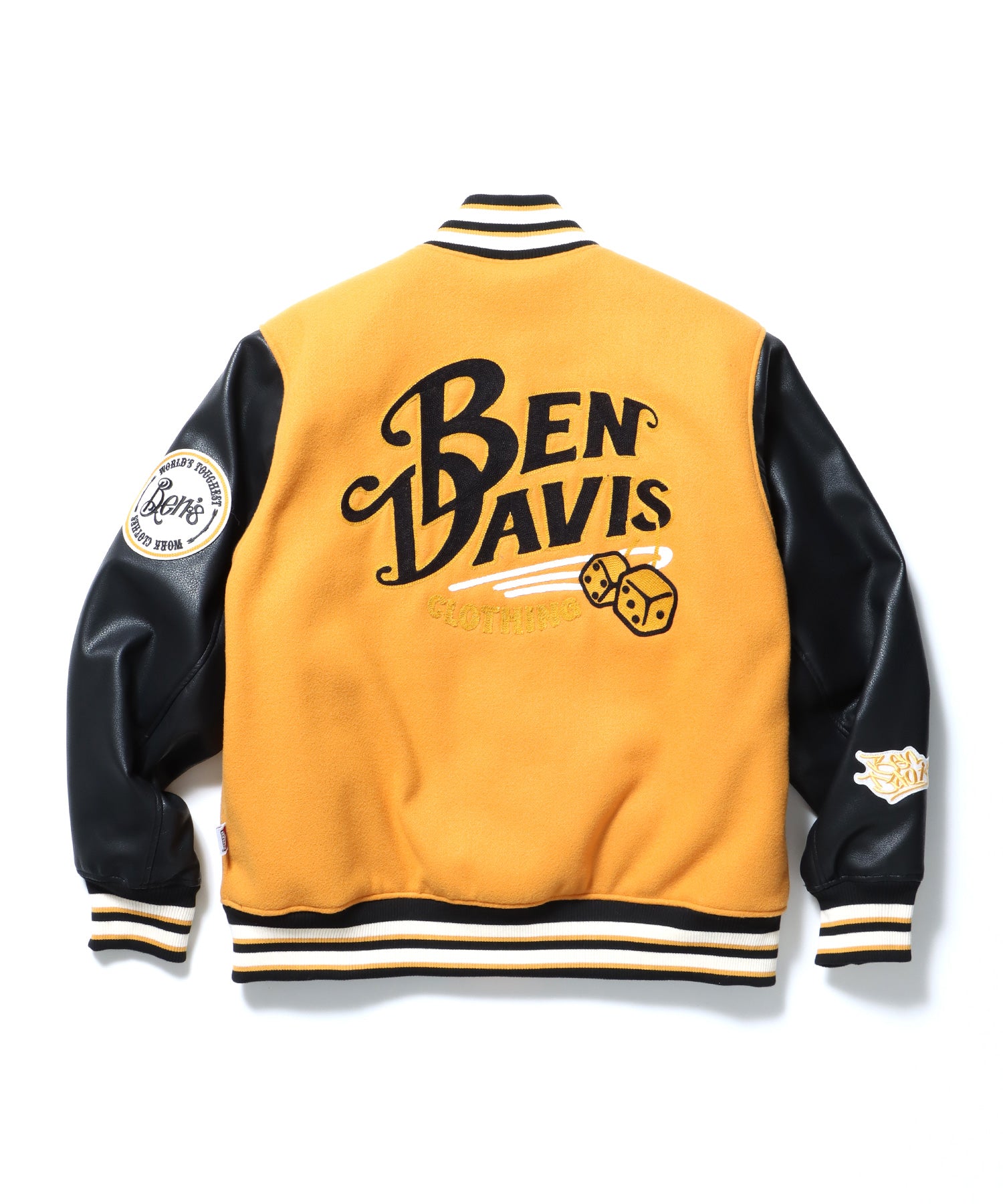 BD STADIUM JACKET / 刺繍 ワッペン OLD オーバーサイズ レトロ アメカジ スケーター 90年代 オレンジ