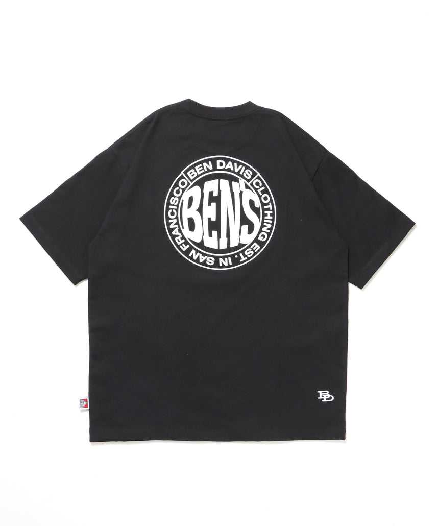 CIRCLE BEN‘S TEE / サークルロゴ Tシャツ 刺繍 半袖 シンプルロゴ ブラック