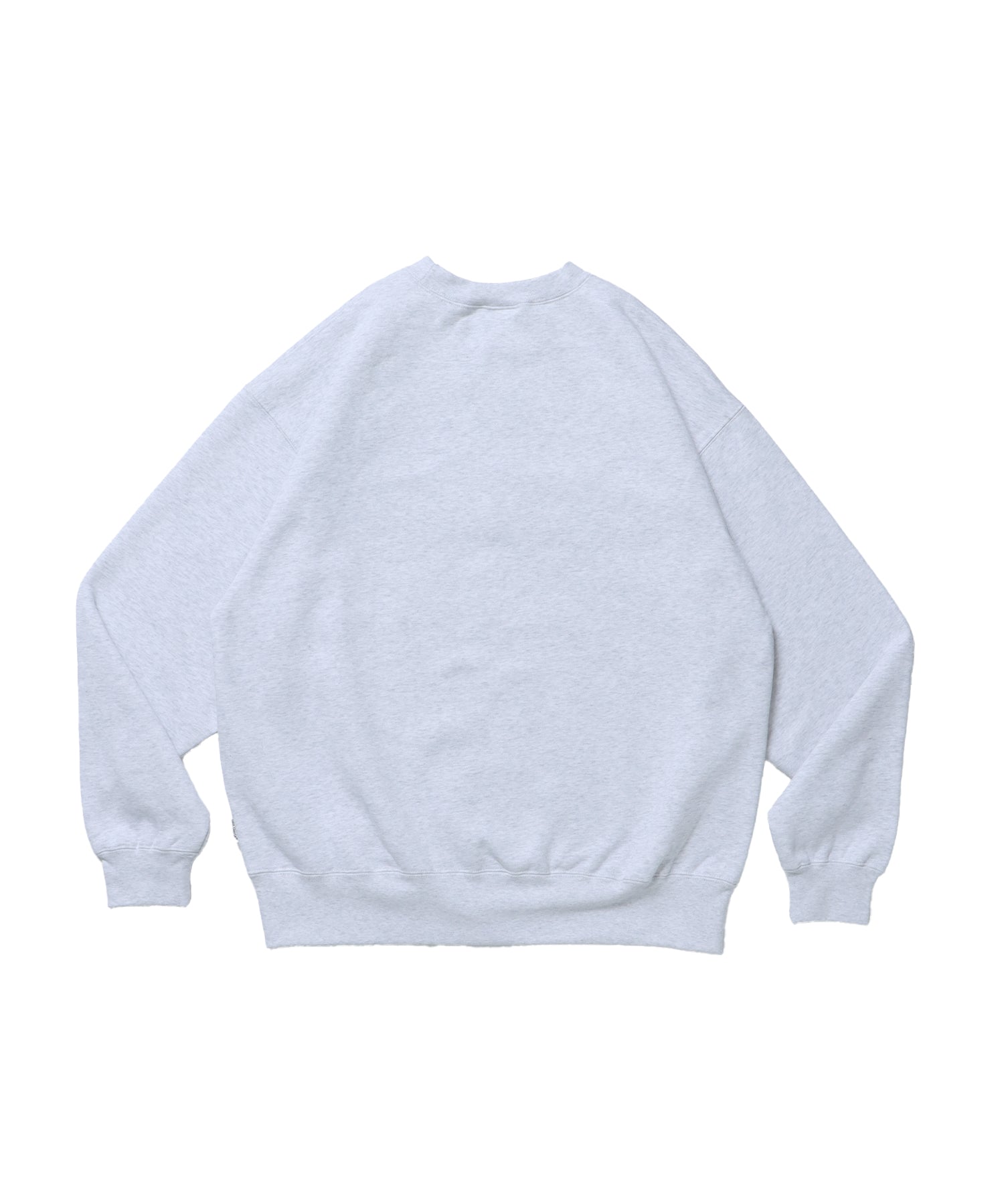 PLAD LOGO CREW / ビッグシルエット クルーネック 裏起毛 ワンポイント 人気秋冬 トレンドカラー スウェット タウンユース カジュアルストリート ユニセックス アッシュグレー