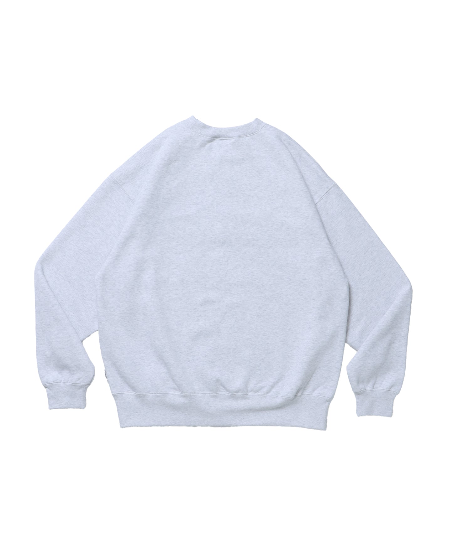 PLAD LOGO CREW / ビッグシルエット クルーネック 裏起毛 ワンポイント 人気秋冬 トレンドカラー スウェット タウンユース カジュアルストリート ユニセックス アッシュグレー