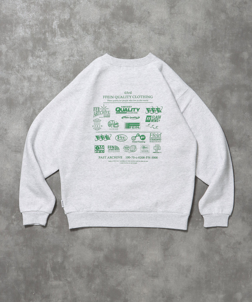 ヘビーウエイトバックダイナーロゴスウェット / 裏起毛 スウェット クルーネック ワンポイント プリント アッシュグレー