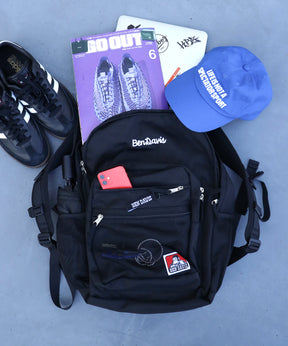 デイパック リュック ブラック×ホワイト / 撥水加工