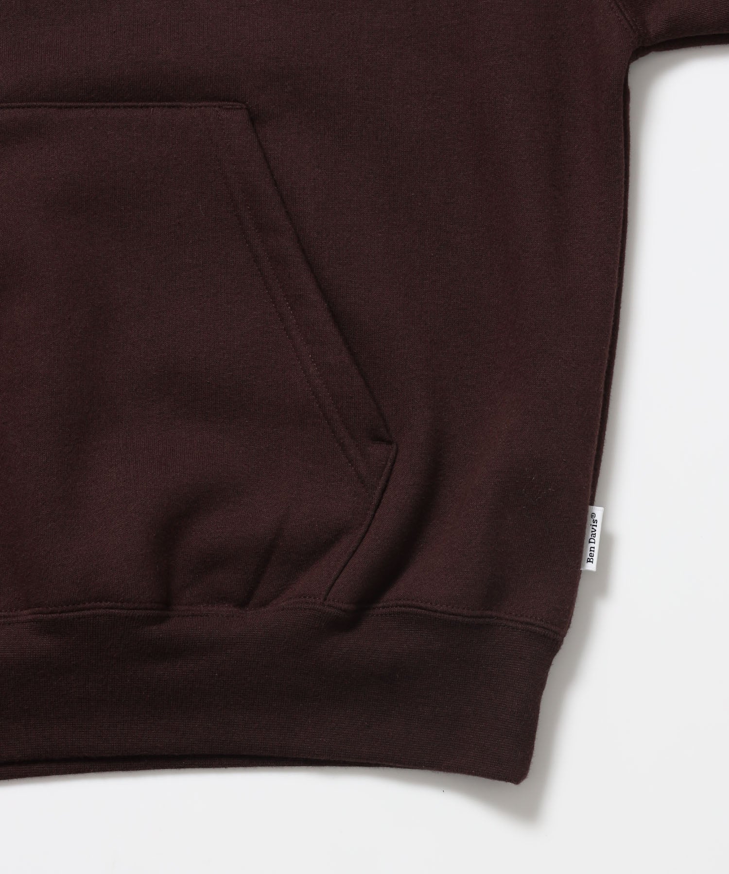 BD SWEAT HOODIE / スウェットパーカー プルオーバー フーディ ワンポイント刺繍 裏起毛 ユニセックス ブラウン