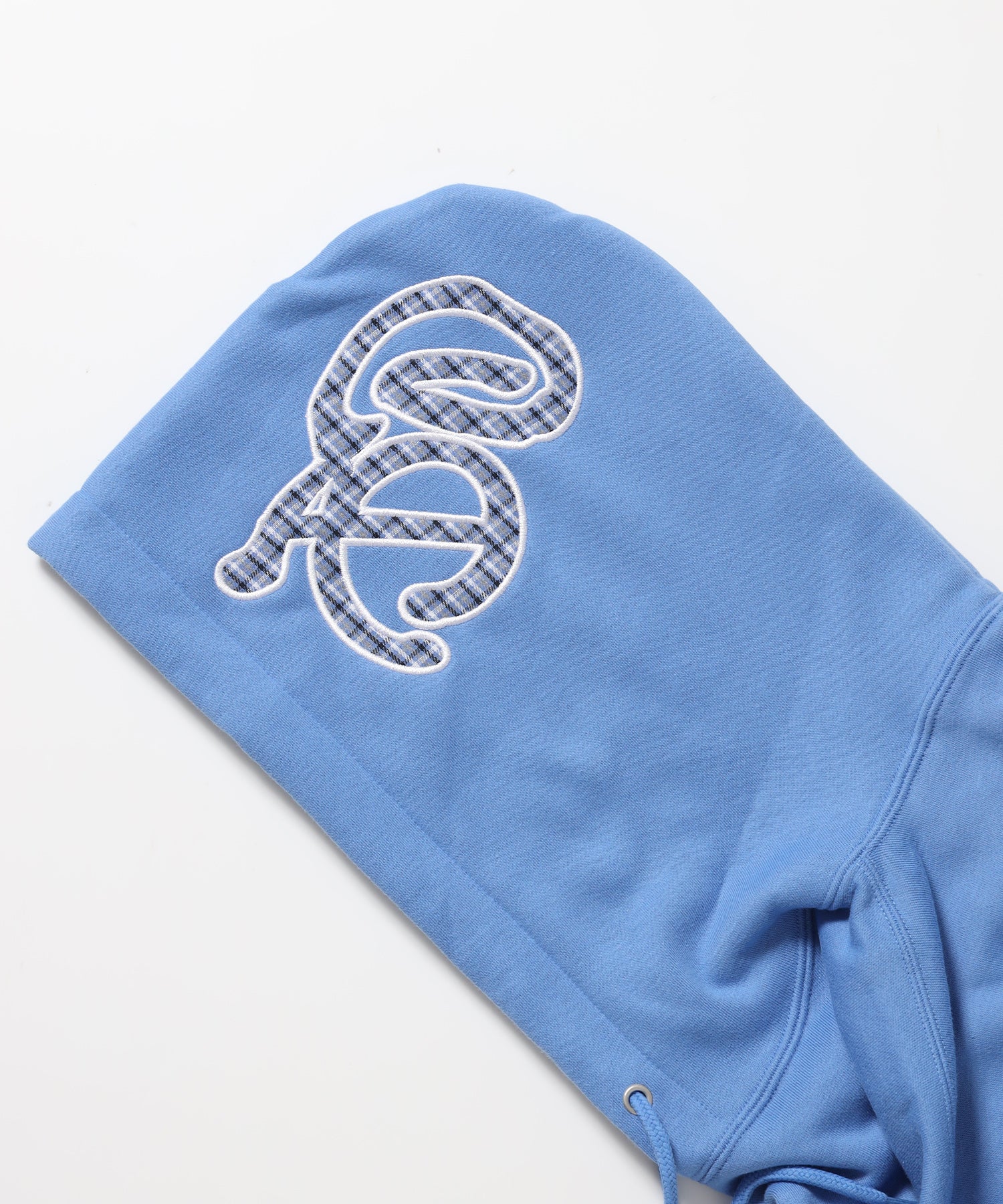 Design Pullover P/K / プルパーカー フード デザイン 裏起毛 ユニセックス スカイブルー