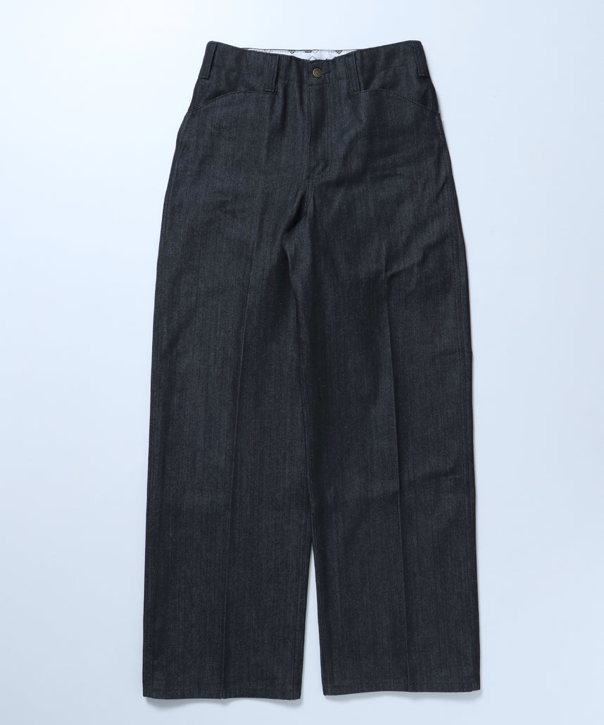 USA GORILLA CUT DENIM PANTS / ゴリラカット 12oz デニム エクストラワイドパンツ センタープレス フリスコ メキシコ産 ブラック