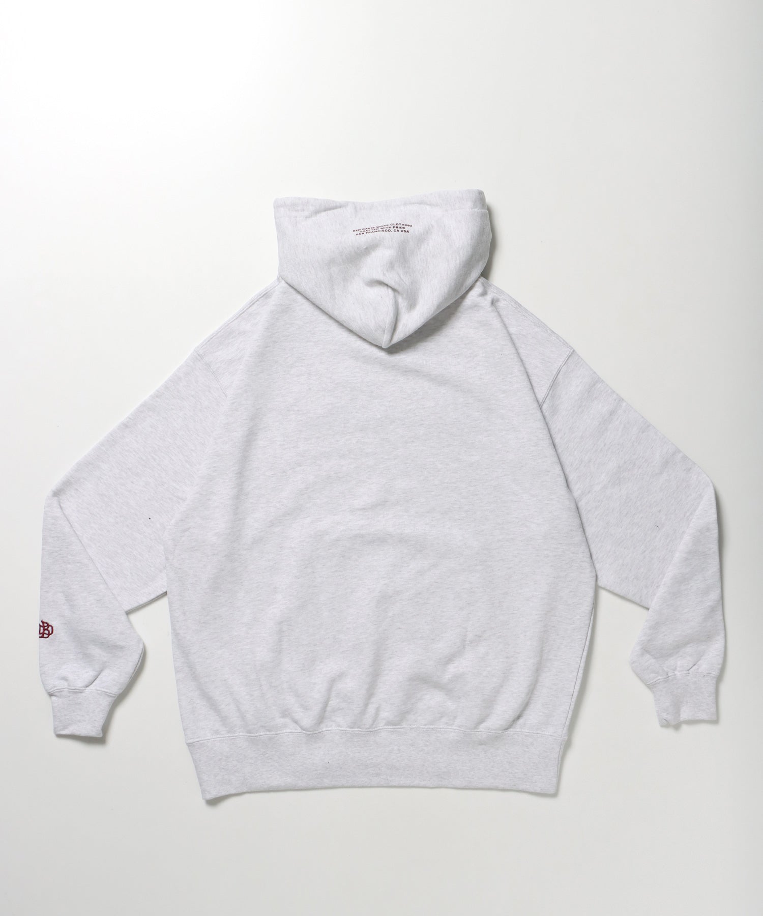 MID WEIGHT SWEAT HOODIE / パーカー プルパーカー フーディ 短丈 刺繍 裏起毛 アッシュグレー