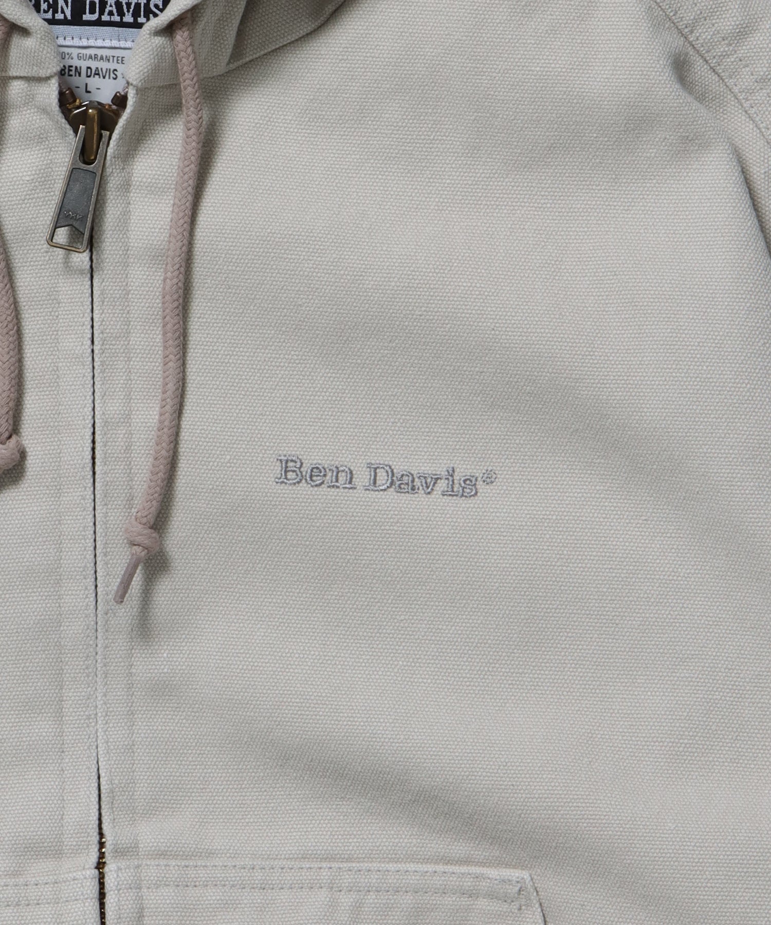 WORKERS PARKA / ジップパーカー フーディ 中綿 キルト ワークジャケット ダブルジップ アイボリー