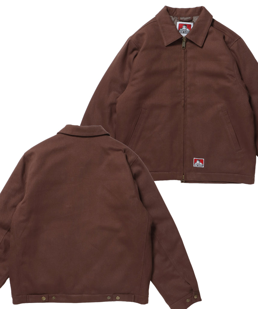 PADDED EISENHOWER JACKET / オーバーサイズ ビッグシルエット ジャケット アウター 中綿 ジップ ブラウン