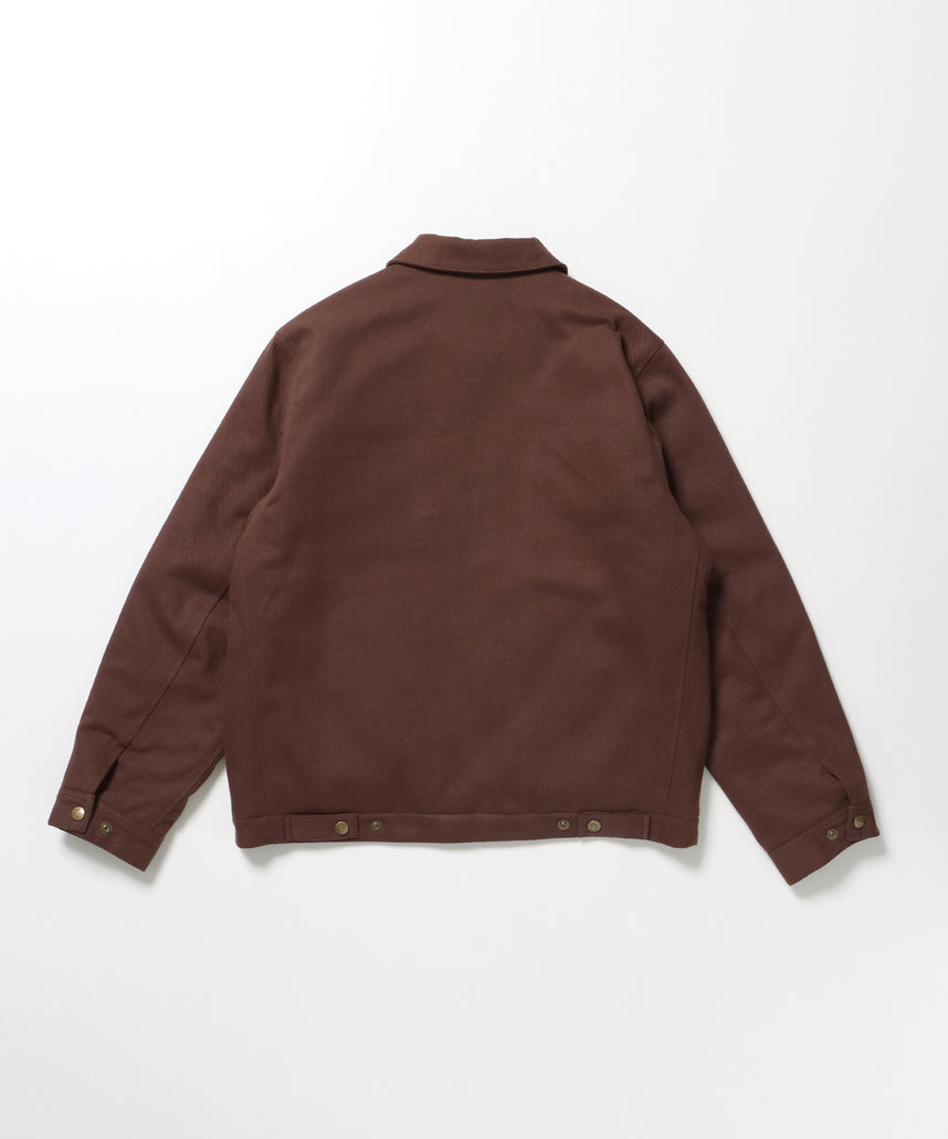 PADDED EISENHOWER JACKET / オーバーサイズ ビッグシルエット ジャケット アウター 中綿 ジップ ブラウン