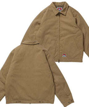 PADDED EISENHOWER JACKET / オーバーサイズ ビッグシルエット ジャケット アウター 中綿 ジップ ベージュ