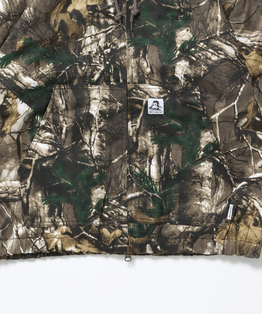WORKERS PARKA / ジップパーカー フーディ 中綿 キルト ワークジャケット ダブルジップ 柄80