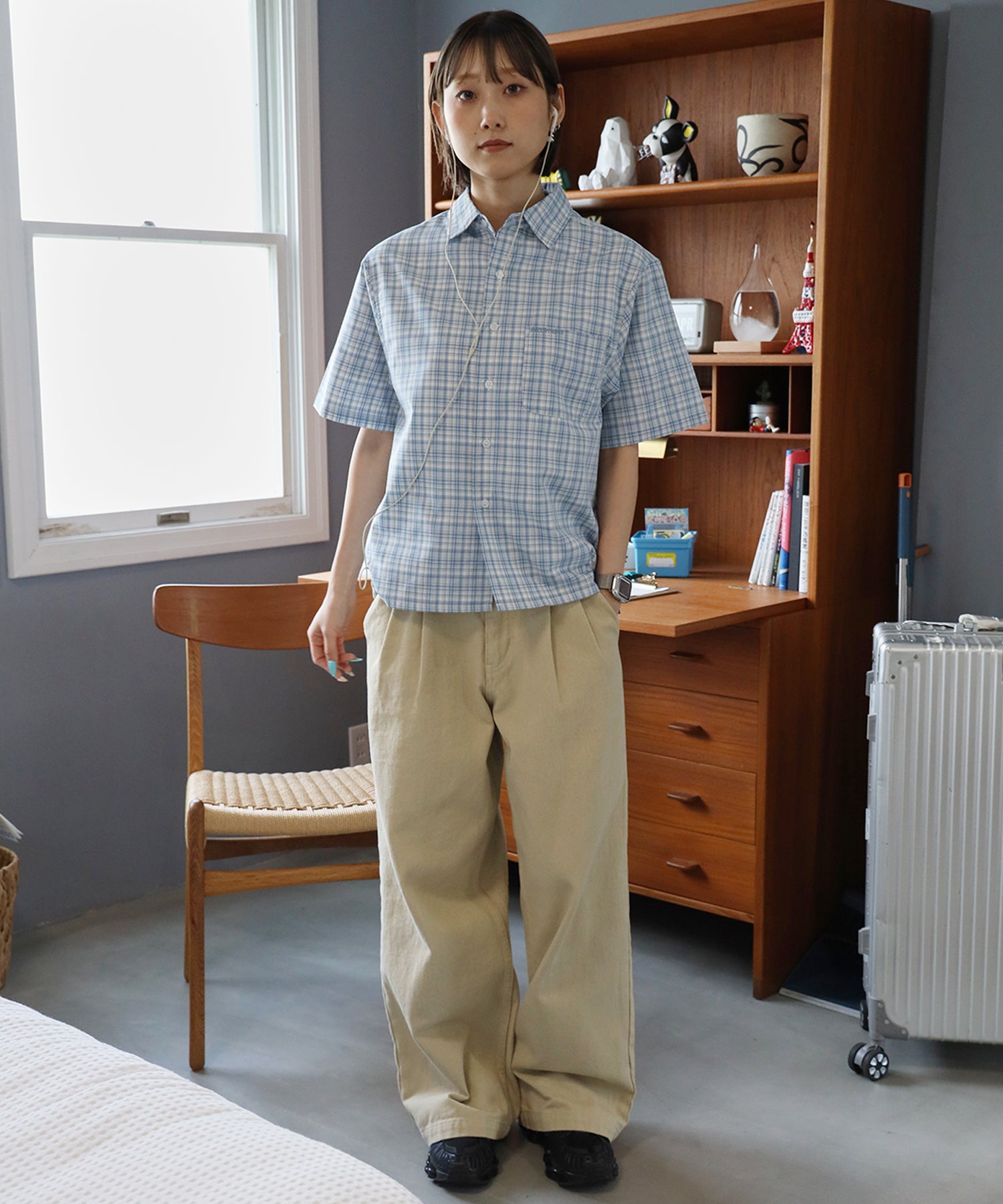 モデル:H163 Size : XS ライトブルー