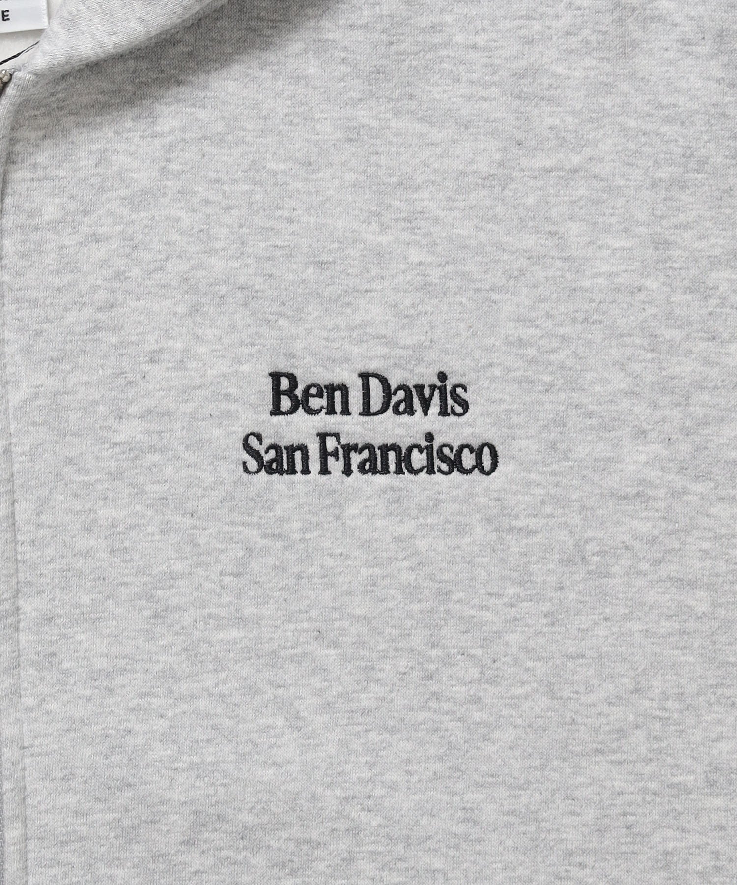 BD SWEAT ZIP HOODIE / スウェットパーカー Wジップ フーディ ワンポイント刺繍 裏起毛 ユニセックス グレー