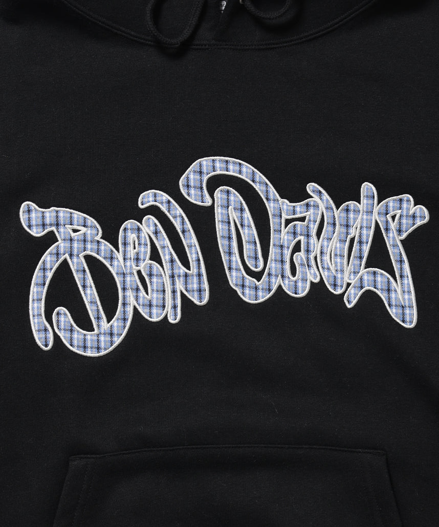 Design Pullover P/K / プルパーカー フード デザイン 裏起毛 ユニセックス ブラック