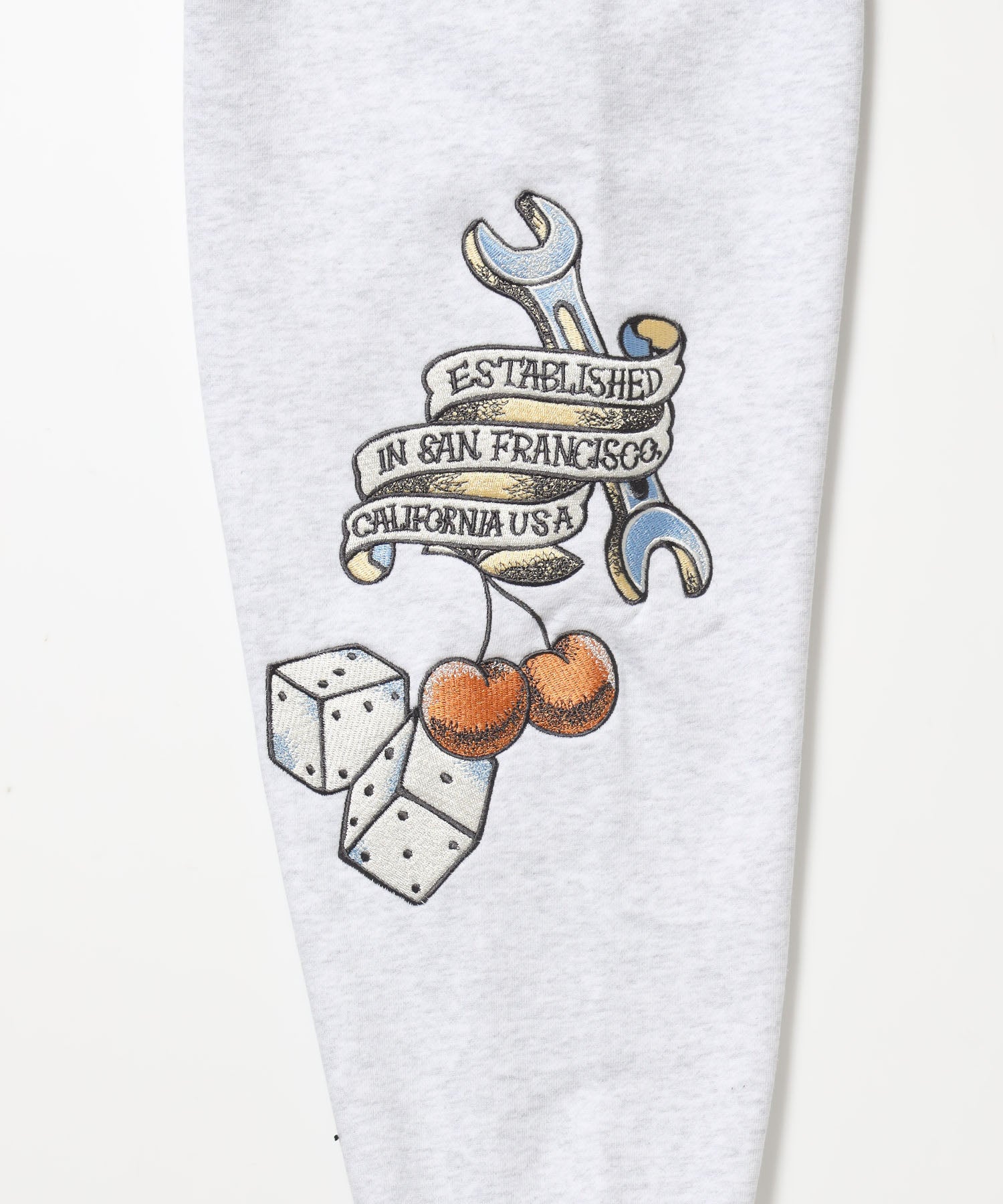 SANMARINO ZIP HOODIE / ジップパーカー フード キャラクター デザイン 裏起毛 ユニセックス アッシュグレー